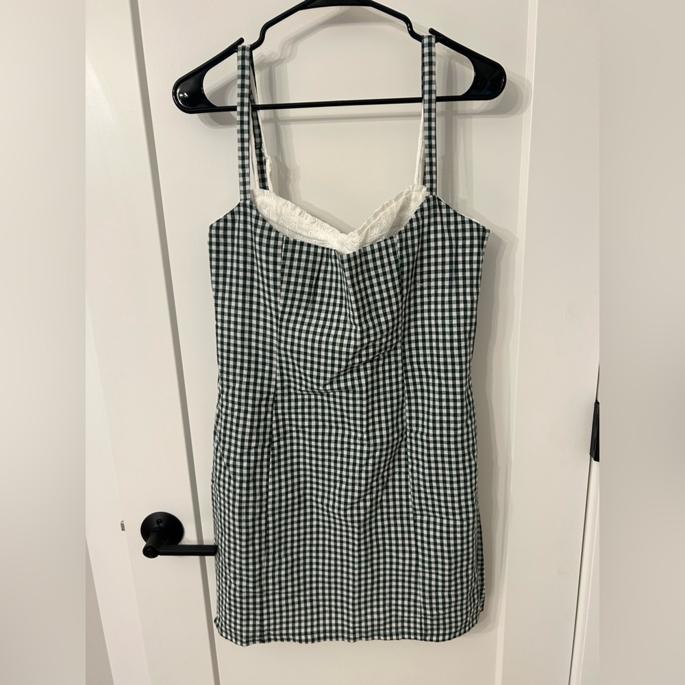 Klesis Green and White Dress